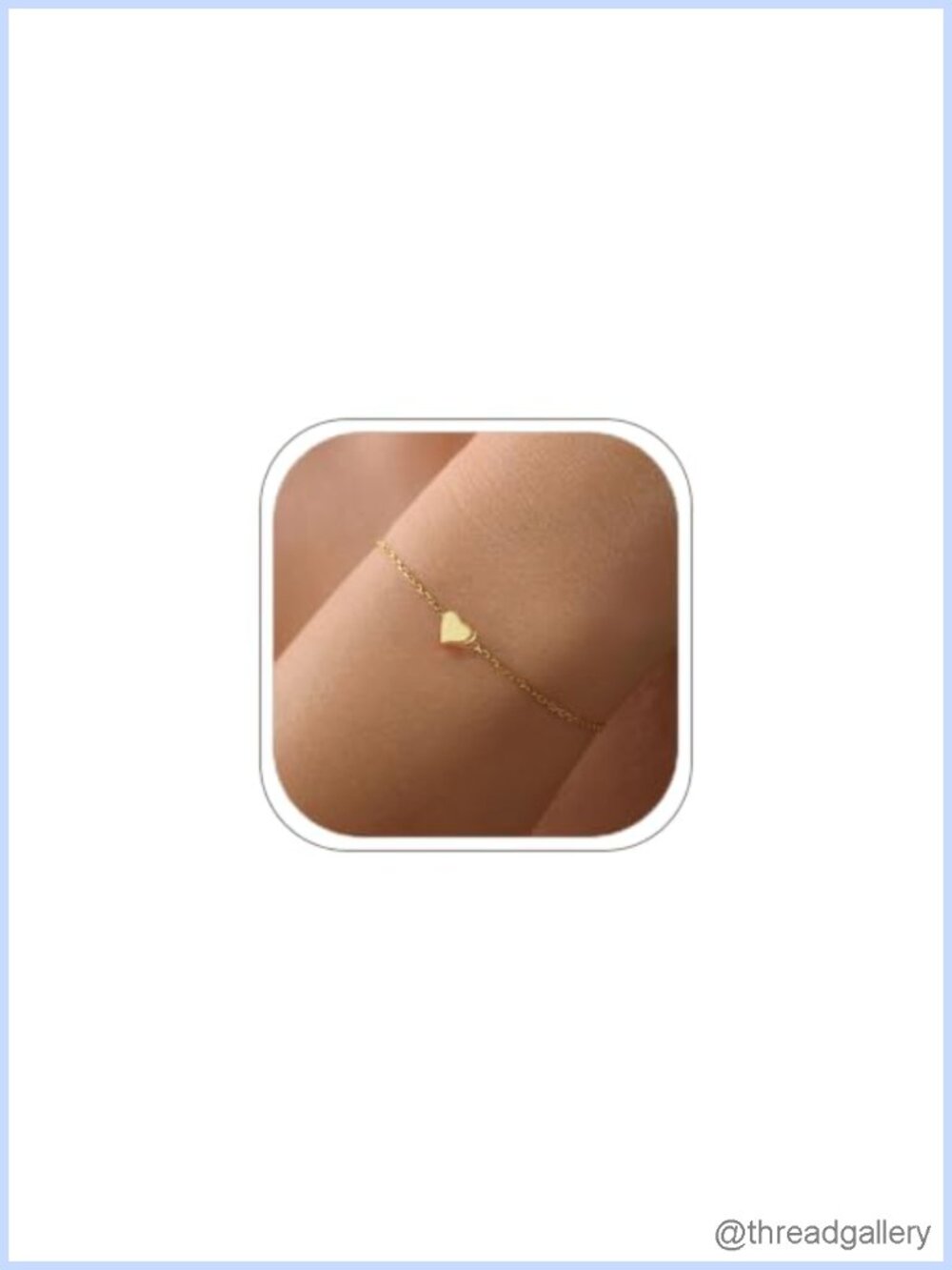 925 Sterling Silver Heart Bracelet 14K Gold Plated Dainty Women's Jewelry